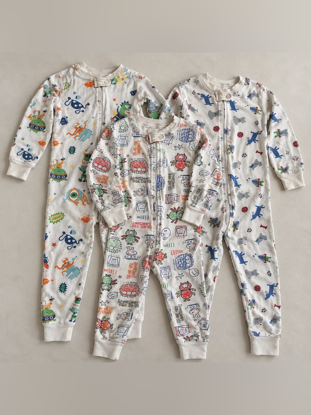 Hanna Andersson 3T 90cm Pajama Sleeper Bundle of 3